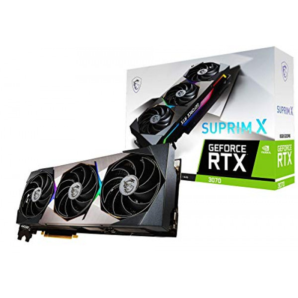 MSI Gaming GeForce RTX 3070 LHR 8GB GDRR6 256-Bit HDMI/DP Nvlink Torx Fan 4 RGB Ampere Architecture OC Tarjeta gráfica (RTX 3070 SUPRIM X 8G LHR)