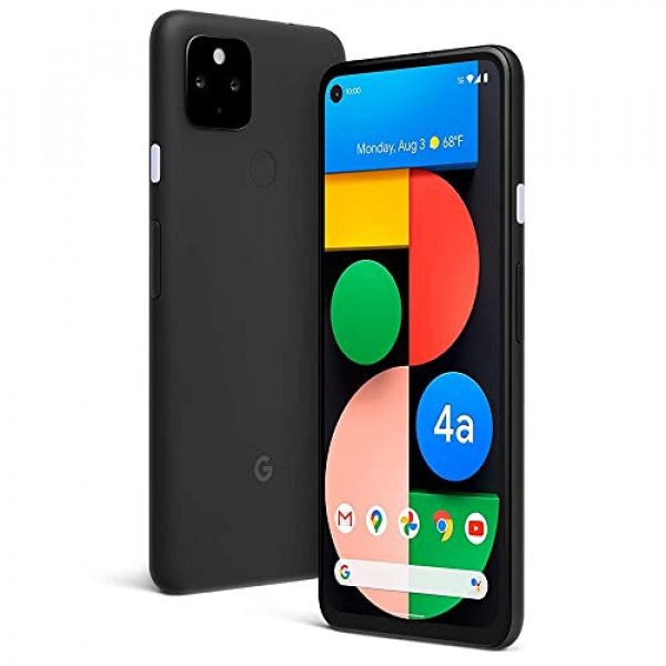 Google Pixel 4a con 5G, 6.2, 128 GB, 6 GB de RAM, celular desbloqueado - Just Black (renovado)