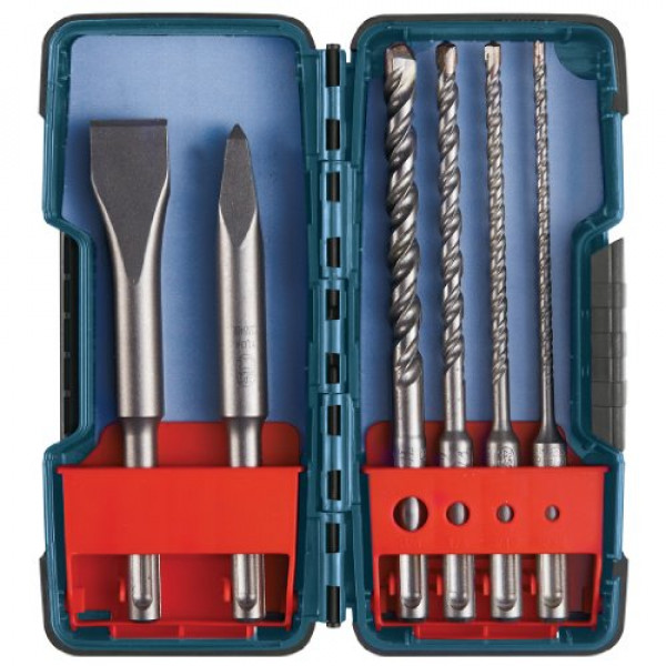 BOSCH 6 piezas SDS-plus Masonry Trade Bit Set, cinceles y carburo, HCST006