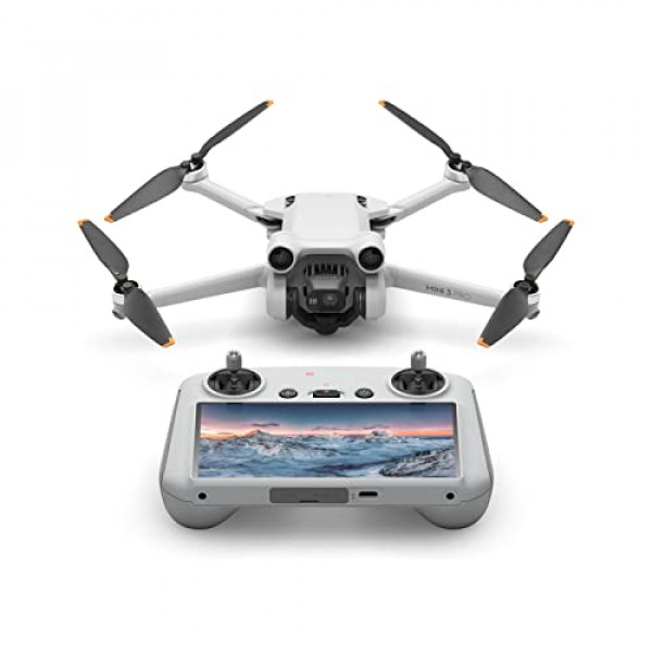DJI Mini 3 Pro (DJI RC): dron con cámara plegable y liviano con video 4K/60 fps, fotos de 48 MP, tiempo de vuelo de 34 minutos, detección de obstáculos tridireccional, ideal para fotografía aérea y redes sociales