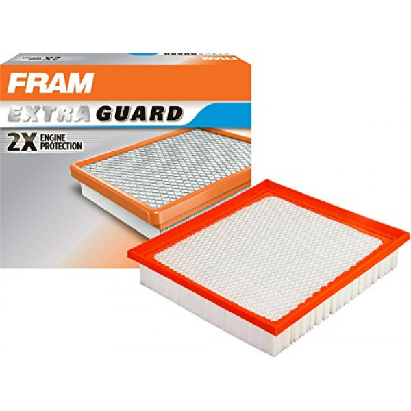 Reemplazo del filtro de aire del motor del panel rectangular flexible FRAM Extra Guard, fácil instalación con protección avanzada del motor y rendimiento óptimo, CA10516 para vehículos Dodge