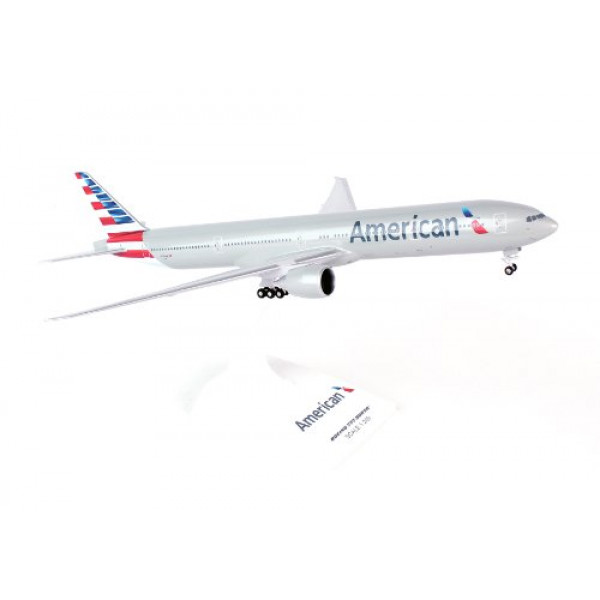 Daron Skymarks SKR715 American 777-300 New Livery Airplane Model Building Kit con engranaje, escala 1/200, blanco