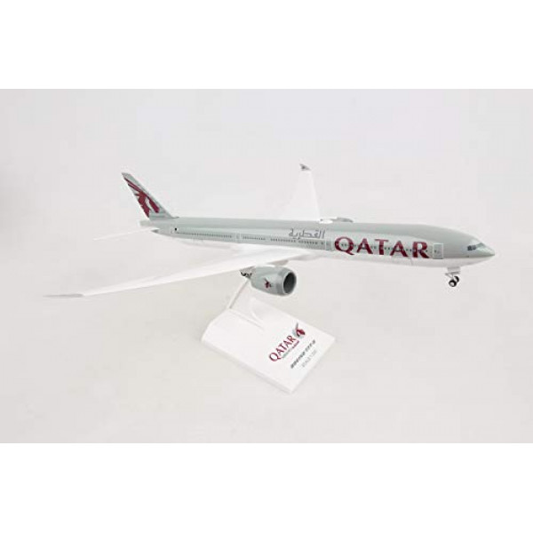 Daron Qatar Skymarks 777-9 1/200 con equipo y soporte de exhibición