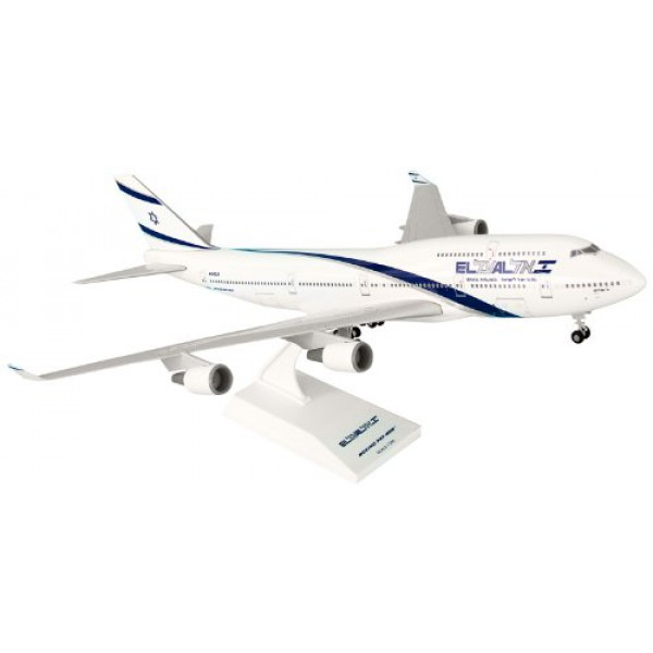 Daron Skymarks El Al 747-400 Kit de construcción de modelo de avión con engranaje, escala 1/200