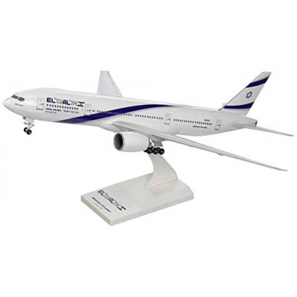 Daron Worldwide Trading SKR752 Skymarks El AL 777-200 1/200 W/Kit de modelo de engranaje
