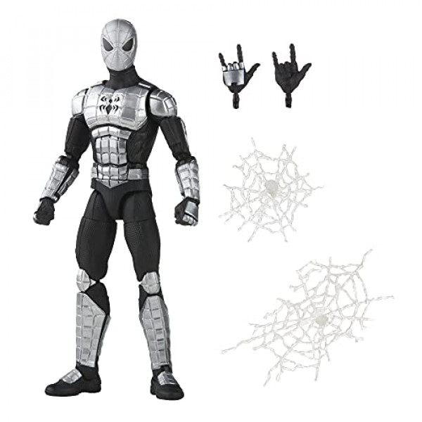 Spider-Man Marvel Legends Series Juguete de figura de acción Spider-Armor Mk I de 6 pulgadas, incluye 4 accesorios: 2 manos alternativas y 2 Web FX