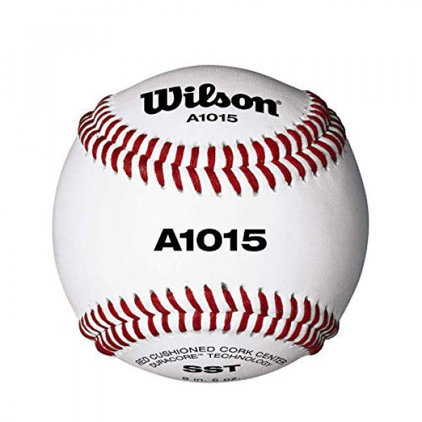 Pelotas de béisbol WILSON Pro Series, A1015, SST, NFHS (una docena), color blanco