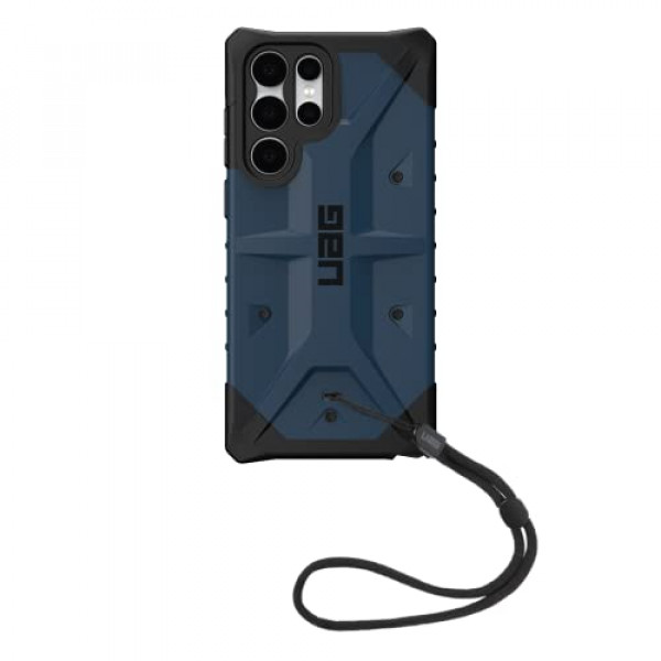 Funda UAG para Samsung Galaxy S22 Ultra [pantalla de 6,8 pulgadas], mallard Pathfinder y correa de muñeca ajustable con cordón de paracaídas, color negro
