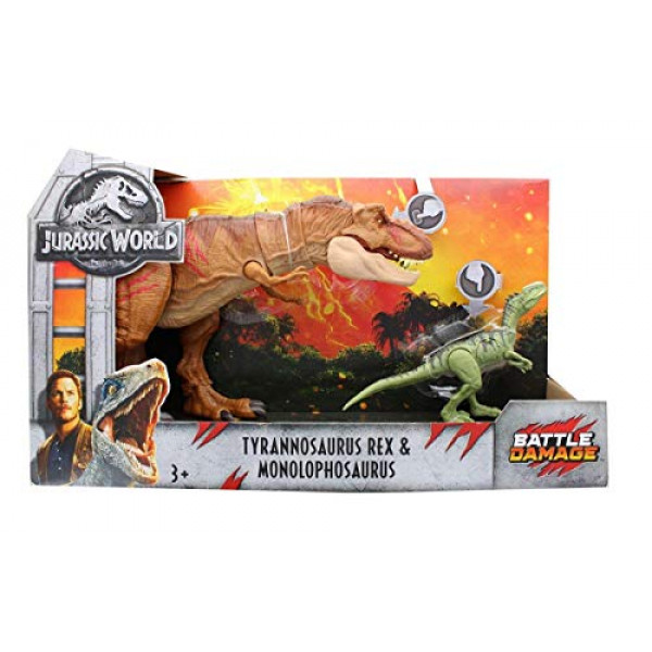 Jurassic World 2 Fallen Kingdom Tiranosaurio Rex y Monolophosaurus