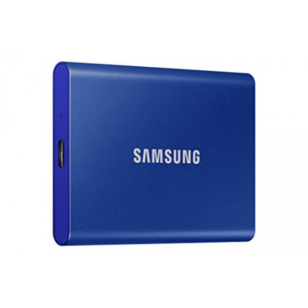 SAMSUNG T7 2TB, SSD portátil, hasta 1050 MB/s, USB 3.2 Gen2, juegos, estudiantes y profesionales, unidad de estado sólido externa (MU-PC2T0H/AM), azul