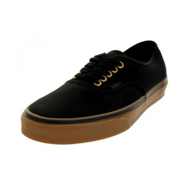 Vans Unisex Authentic Black/Rubber Skate Shoe 6.5 Hombres EE. UU. / 8 Mujeres EE. UU.