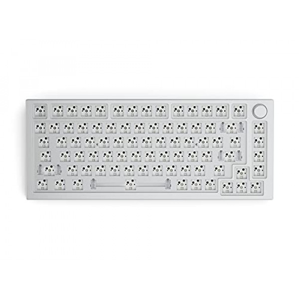 Glorious Modular Mechanical Keyboard Pro - GMMK Pro - Teclado barebones premium RGB 75 % montado en juntas de alto perfil (RENOVADO) (GMMK Pro (75 %), White Ice)