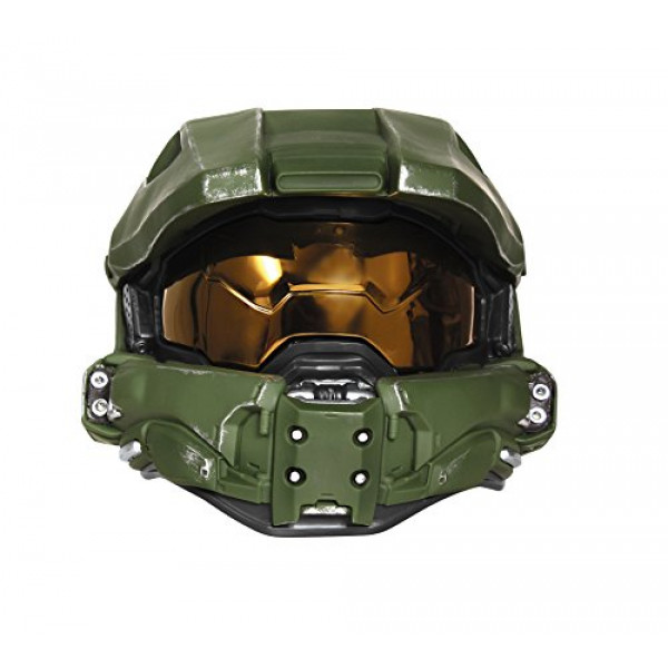 Disfraz de bebé unisex Master Chief Light Up Full Helmet Costume Headwear, verde, talla única EE. UU.