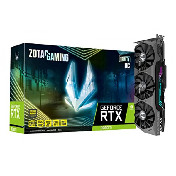 ZOTAC Gaming GeForce RTX™ 3080 Ti Trinity OC 12GB GDDR6X 384-bit 19 Gbps PCIE 4.0 Tarjeta gráfica para juegos, IceStorm 2.0 Advanced Cooling, Spectra 2.0 RGB Lighting, ZT-A30810J-10P