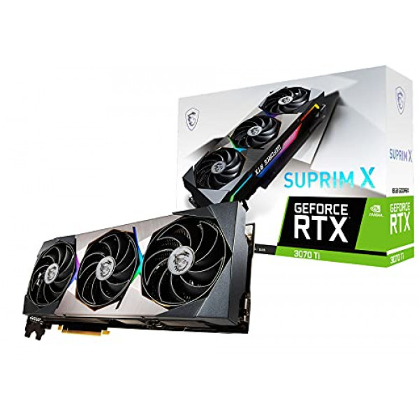 MSI Gaming GeForce RTX 3070 Ti 8GB GDRR6X 256-Bit HDMI/DP Nvlink Torx Fan 4 RGB Ampere Architecture Tarjeta gráfica (RTX 3070 Ti Suprim X 8G)