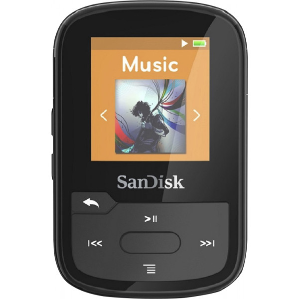 SanDisk - Clip Sport Plus 16GB* Reproductor de MP3 - Negro