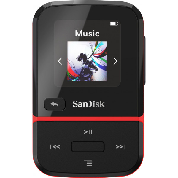 SanDisk - Reproductor MP3 Clip Sport Go 16GB* - Rojo