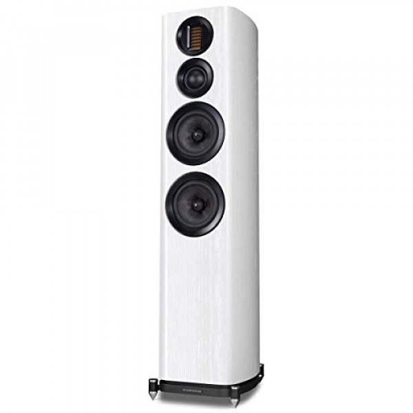 Wharfedale EVO4.4 Altavoces de pie duales de 6,5 y 3 vías, par, ceniza blanca