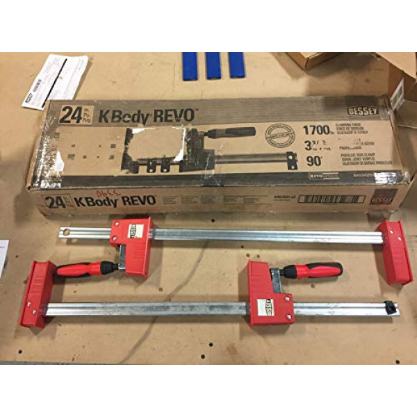 BESSEY KRE3524 PAR Abrazadera de barra paralela REVO de cuerpo K de 24 ahora con sujeción de llave hexagonal