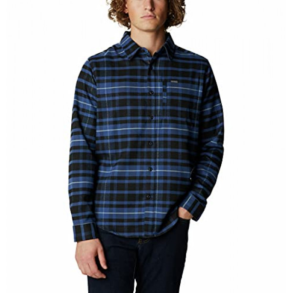 Columbia Outdoor Elements II Franela para hombre, Night Tide Oversize Tartan, M