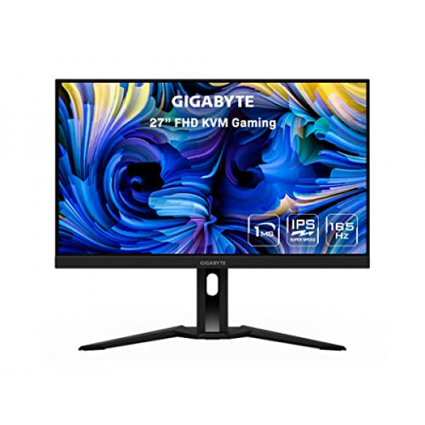 GIGABYTE M27F A 27 165Hz 1080P -KVM Gaming -Monitor, 1920x1080 IPS Display, 1ms (GTG) Tiempo de respuesta, 99% sRGB, VESA DisplayHDR 400, 2X HDMI 2.0, 1x Displayport 1.2, 1x USB Type-C (M27F A- SA)