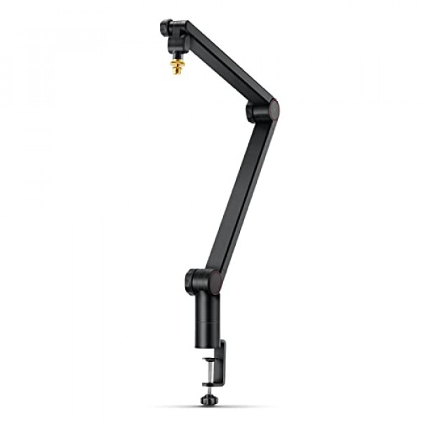 Donner Boom Arm, Soporte de micrófono Tijera de suspensión estilo tubo ajustable, Brazo de micrófono resistente con abrazadera de escritorio, Adaptador de tornillo de 3/8'' a 5/8'' para transmisión en vivo, radio, podcasting, Gaming-MS 1