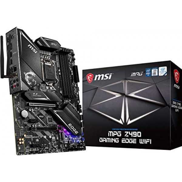 MSI MPG Z490 Gaming Edge WiFi ATX Gaming Motherboard (10th Gen Intel Core, LGA 1200 Socket, DDR4, CF, Dual M.2 Slots, USB 3.2 Gen 2, Wi-Fi 6, DP/HDMI, Mystic Light RGB) (Renovado)