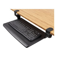 Stand Up Desk Store Compacto con abrazadera retráctil de altura ajustable debajo de la bandeja para teclado del escritorio | para escritorios de hasta 1,5 (pequeño, 24,5 de ancho)