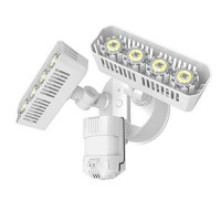 SANSI Bright Series 36W 3600LM LED Sensor de movimiento Luces exteriores, 50,000 horas de vida útil Luz de seguridad, 200W Equiv 5000K Dusk to Dawn IP65 Reflector, Super brillante para patio, garaje, blanco