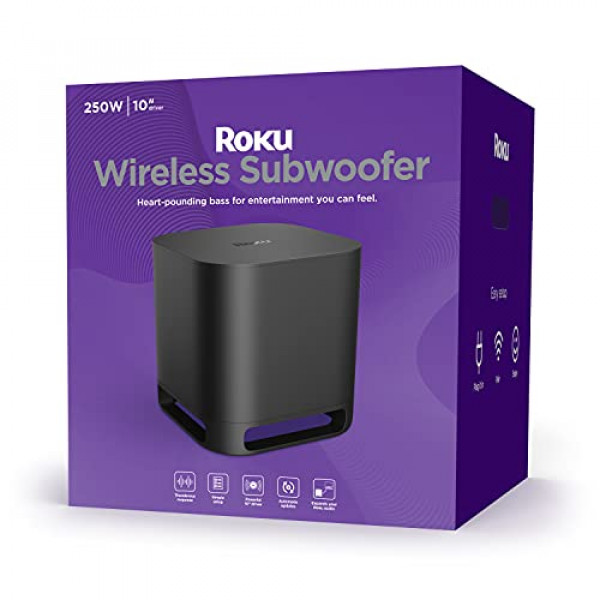 Subwoofer inalámbrico Roku (para Roku Streambars o Roku TV) (renovado)