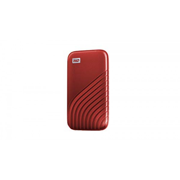 WD 2TB My Passport SSD Unidad de estado sólido externa portátil, roja, resistente y ultrarrápida, protección con contraseña con cifrado de hardware - WDBAGF0020BRD-WESN