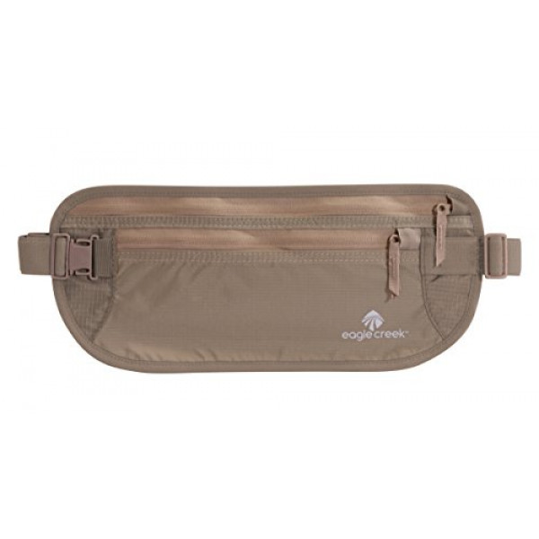 Eagle Creek Undercover Hidden Pocket - Travel Money Belt Deluxe para hombres y mujeres, caqui, talla única