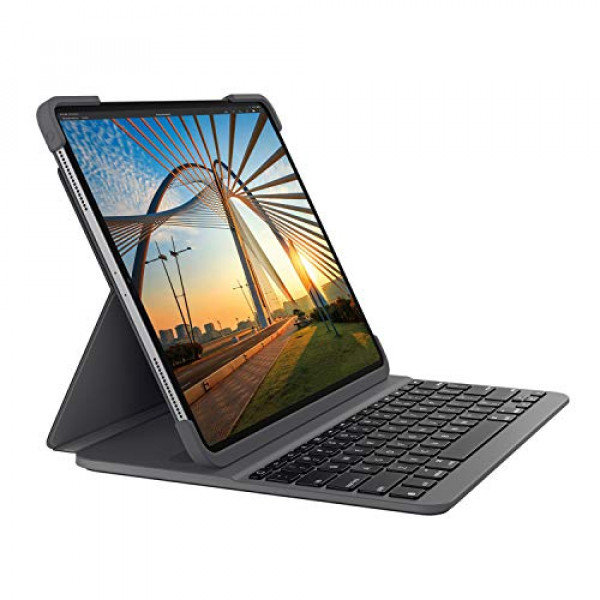 Funda con teclado retroiluminado Bluetooth Logitech SLIM FOLIO PRO para iPad Pro de 12,9 pulgadas (3.ª y 4.ª generación) - Grafito