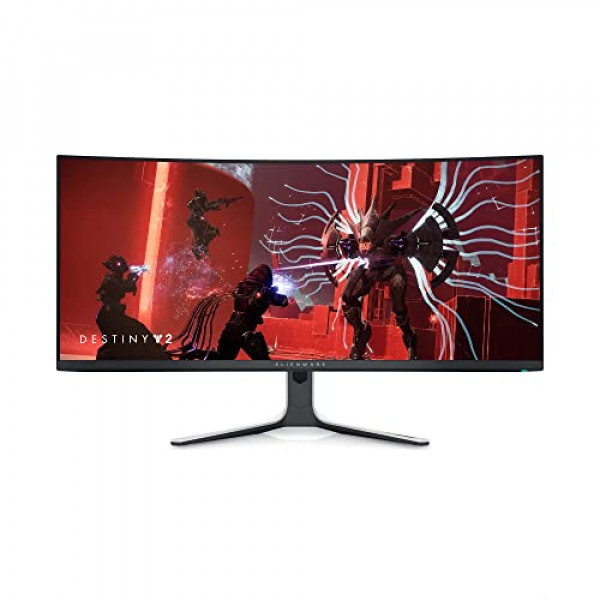 Monitor curvo para juegos de PC Alienware de 34 pulgadas, resolución 3440 x 1440p, Quantum Dot OLED 175 Hz, curvatura 1800R, GTG real de 1 ms, relación de contraste de 1 000 000:1, 1070 millones de colores, AW3423DW - Luz lunar