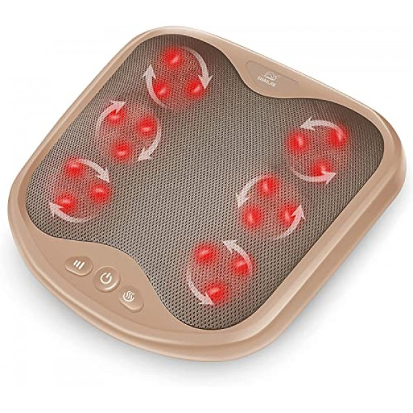 Máquina masajeadora de pies Snailax Shiatsu, masajeador de pies con calor, masajeador de pies y espalda, funda lavable, calentadores de pies para mujeres, hombres, masaje de pies para fascitis plantar, circulación, dolor de pies