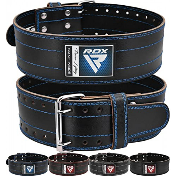 RDX Cinturón de levantamiento de pesas para hombres y mujeres, aprobado por IPL USPA, 6 mm de grosor, 100 % cuero, soporte de espalda para levantamiento de pesas de 4 pulgadas, sentadillas, peso muerto, culturismo, ejercicio, fitness, gimnasio, entrenamie