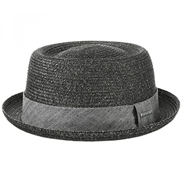 Stetson Sombrero Robstown Toyo Pork Pie Mujer/Hombre Antracita 7 1/2-7 5/8