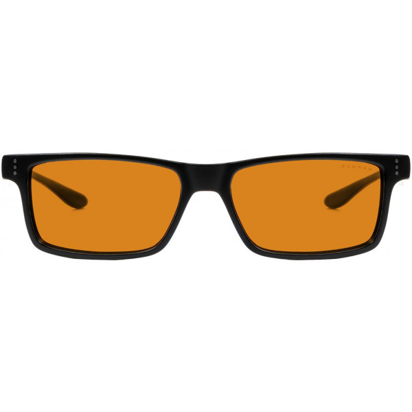 GUNNAR - Gafas para juegos Vertex con protección contra la luz ultravioleta (UV) y lentes con reducción de luz azul Max Tint Amber - Onyx