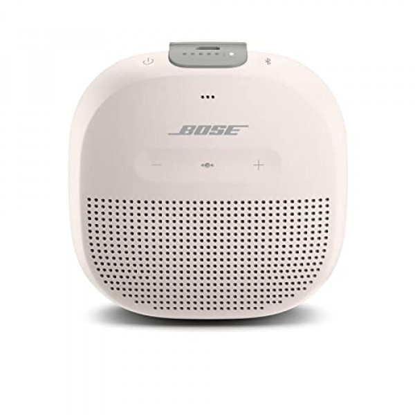 Bose SoundLink Micro Altavoz Bluetooth: pequeño altavoz portátil resistente al agua con micrófono, humo blanco