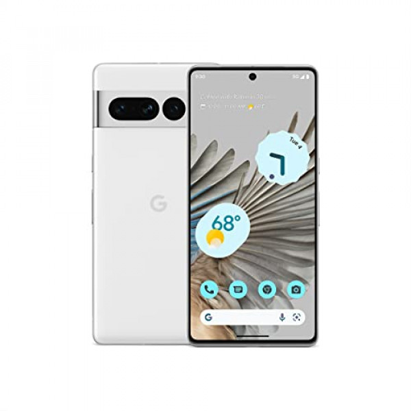 Google Pixel 7 Pro - Teléfono Android 5G - Smartphone desbloqueado con teleobjetivo, lente gran angular y batería de 24 horas - 128 GB - Nieve