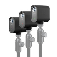 Paquete de 3 cámaras inalámbricas de transmisión en vivo Logitech Mevo Start, para video HD multicámara, control de aplicaciones y transmisión a través de teléfono inteligente o Wi-Fi