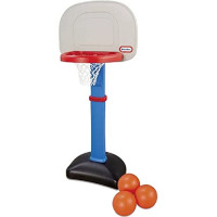 Little Tikes Easy Score Juego de baloncesto, azul, 3 pelotas - Exclusivo de Amazon