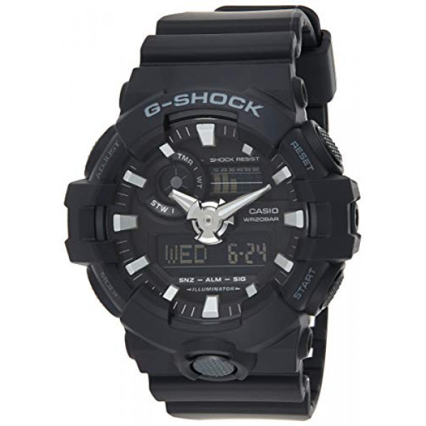 Reloj casual de resina de cuarzo 'G Shock' de Casio para hombre, color: negro (modelo: GA-700-1BCR)