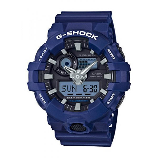 Reloj casual de resina de cuarzo 'G Shock' de Casio para hombre, color: azul (modelo: GA-700-2ACR)
