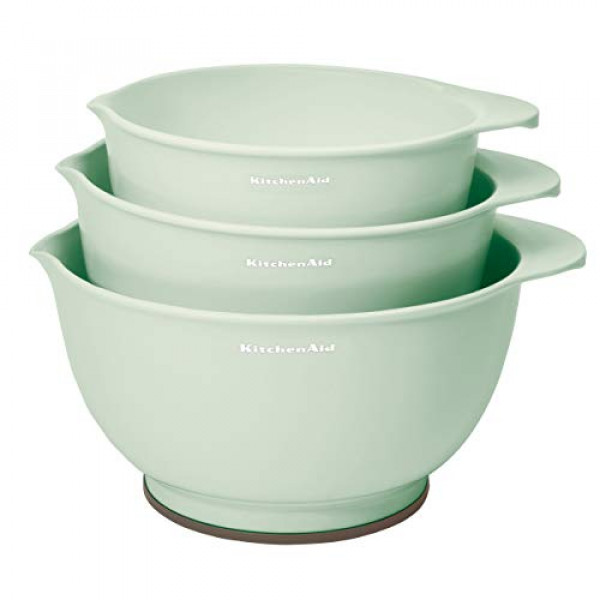 Cuencos para mezclar clásicos de KitchenAid, juego de 3, pistacho
