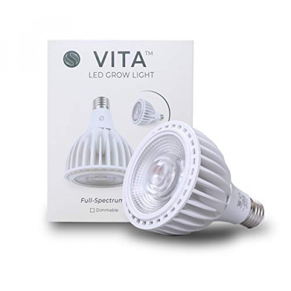 Vita™ LED Grow Light Bulb Full Spectrum for Indoor Plants 24-84 Under Light - REGULABLE - 20 Watt-3000K Soluciones SOLTECH - Disponible en blanco y negro (Blanco)
