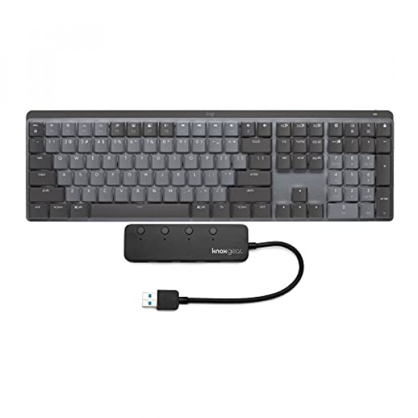 Logitech MX Mechanical Wireless Illuminated Performance Keyboard con 3.0 USB Hub Bundle (2 artículos)