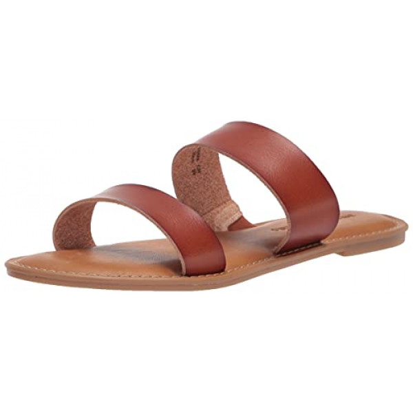 Amazon Essentials - Sandalias de dos bandas para mujer, bronceado, 6