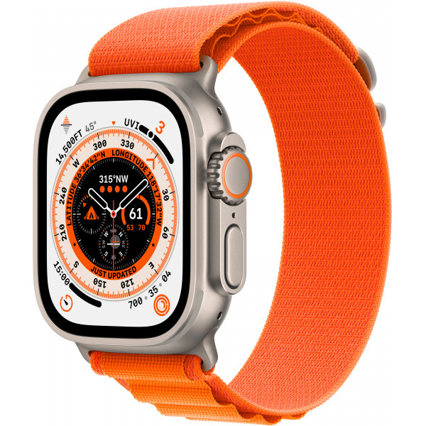 Apple Watch Ultra (GPS + Cellular) Caja de titanio de 49 mm con correa alpina naranja - Grande - Titanio