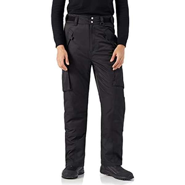 WULFUL - Pantalones de esquí para hombre, impermeables, con aislamiento, para nieve, para invierno, con múltiples bolsillos